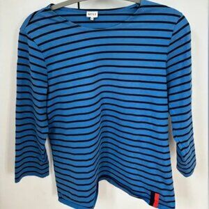 KULE Blue and black Striped Tee - L